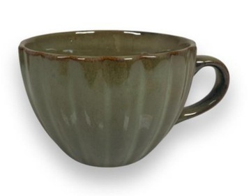 KUBEK CERAMICZNY ZIELONY 8x11,5 FILIŻANKA SERIA RADOŚĆ