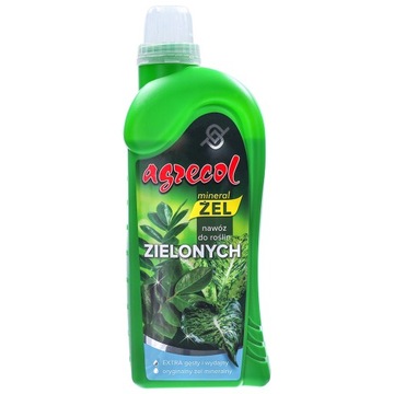 Mineral żel nawóz do roślin zielonych zamiokulkasów i fikusów Agrecol 1L