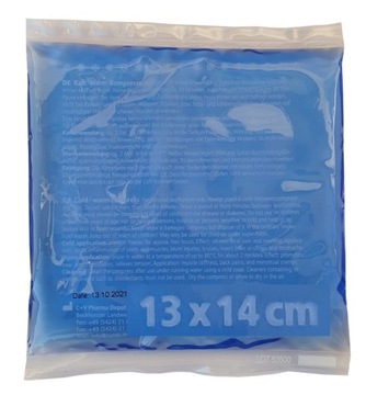 KOMPRES OKŁAD ŻELOWY CIEPŁO ZIMNO 13X14 NIEMIECKI