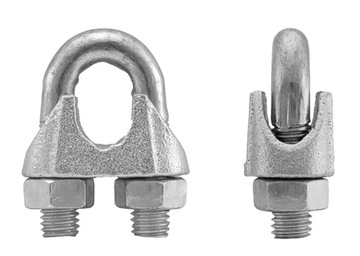 Zaciski do lin linek ocynk kabłąkowy 5 mm 10 sztuk