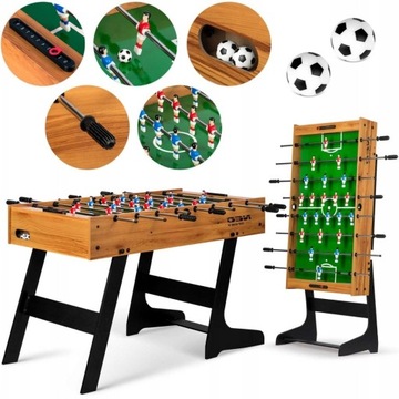 DUŻY STÓŁ DO PIŁKARZYKÓW SKŁADANY PIŁKARZYKI STOŁOWE STABILNY WYWAŻONY