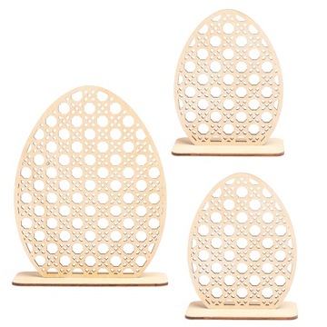 JAJKA JAJKO MAŁE DEKORACJA WIELKANOCNA RATTAN DREWNO PREZENT OZDOBA
