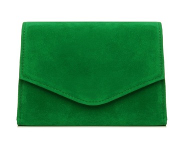 ZIELONA KOPERTÓWKA TOREBKA WIZYTOWA S4 SOLOME ZAMSZ