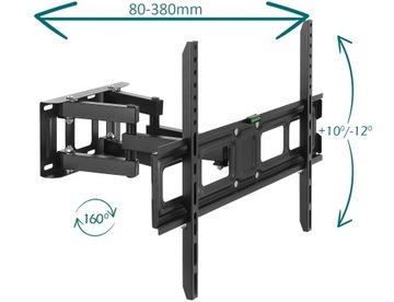 СВЕРХПРОЧНОЕ ВРАЩАЮЩЕЕСЯ КРЕПЛЕНИЕ ДЛЯ ТЕЛЕВИЗОРА ВЕШАЛКА ДЛЯ ТЕЛЕВИЗОРА 32–80 дюймов, универсальная