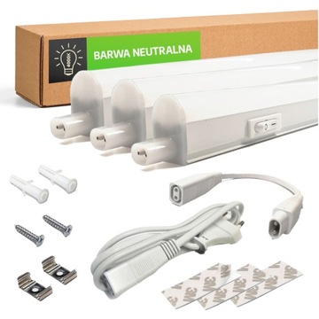 3x Oprawa LED Podszafkowa Meblowa 8W 4000k LLS