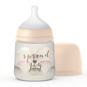 SUAVINEX BUTELKA JOY 150ML BEŻOWE SERCE 0+