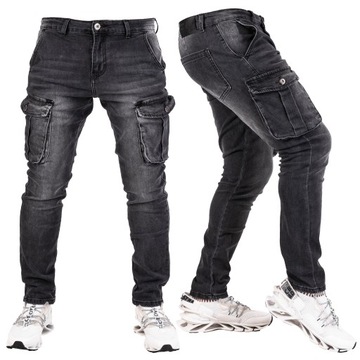 JEANSY BOJÓWKI GRAFIT PREMIUM FRESI r.35