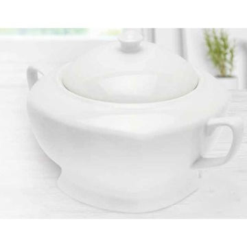 БУЛОН СУП Ваза белая супница для борща 2,5л ПОСУДА Tadar