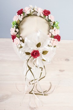 Причастный венок на бобе из цветов