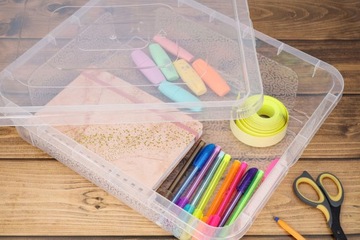 Коробка-коробка, закрытый пластиковый контейнер, ящик 10л с крышкой, контейнеры