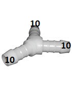 TRÓJNIK Y POM plastikowy wąż 10 mm łącznik złączka