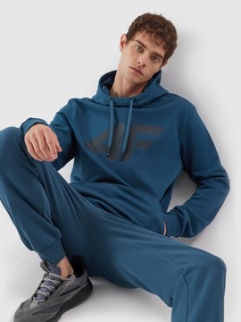 4F МУЖСКАЯ СПОРТИВНАЯ ФУТБОЛКА С БАЗОВЫМ КАПЮШОНОМ