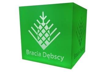 Kwadratowy KASETON 3D świetlny z plexi SZEŚCIAN 50