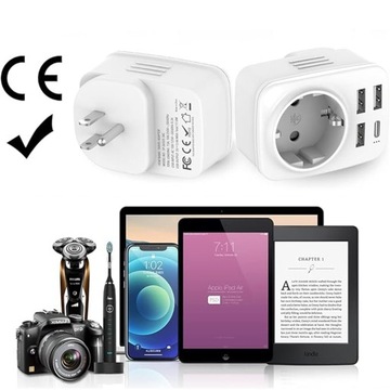 Eu-US PL PL Travel Adapter Plugcl Plugc