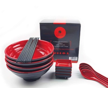 Duży zestaw misek Ramen dla 4 osób