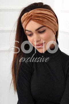 ПОВЯЗКА-УШКА ЖЕНСКАЯ, УЗЕЛ-ТЮРБАН, ИНТЕРЬЕР ЖЕНСТВЕННЫЙ ВЕЛЮР, ЦВЕТА 2389