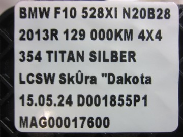 BMW F10 F07 F06 F12 F01 MINCE PÁSEK PŘEPÍNAČ PAVOUK 61319214962 9354047