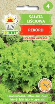 Sałata liściowa Rekord (średnio wczesna) 1g TORAF