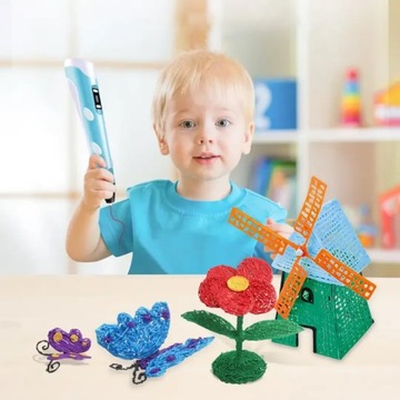 Стержни для 3D-ручки, 20 цветов, PLA-нити, 100 м, 20 x 5 м.