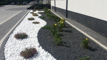 Белоснежная греческая галька тасос декоративные камни 60-90 мм 1000 кг