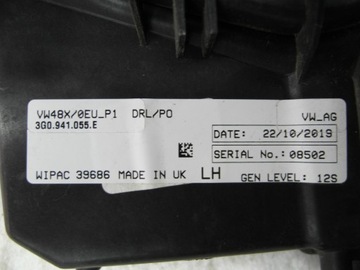 HALOGEN LED VOLKSWAGEN VW PASSAT B8 OE 3G0941055E