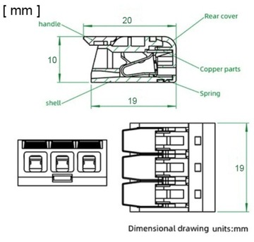 БЫСТРОРАЗЪЕМНЫЙ РАЗЪЕМ УСТАНОВОЧНЫЙ РАЗЪЕМ WAGO ТИПА 3P