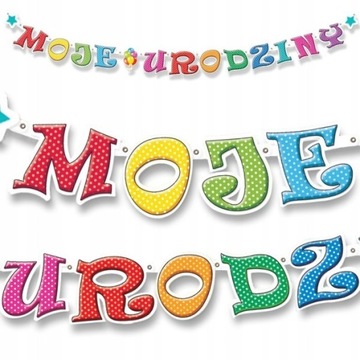 Baner Moje Urodziny 230 cm Impreza Dekoracja