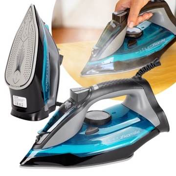 ŻELAZKO PAROWE 2800W ANTI-CALC ANTI-DRIP PRASOWANIE W PIONIE MOCNE KAMILLE