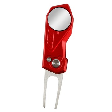 Оборудование для инструментов для гольфа Divot Портативное оборудование для ремонта гольфа L Ремонт вилки Pitch Mark Red