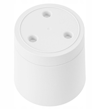 TUBO 24 СМ пластиковый цветочный горшок с подставкой, БЕЛЫЙ