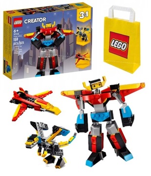 LEGO CREATOR 6+ 3w1 SUPER ROBOT / SMOK / SAMOLOT 31124