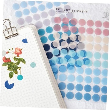7 комплектов точечных наклеек, круглые наклейки, самоклеящиеся тетради, 6x6 Zn
