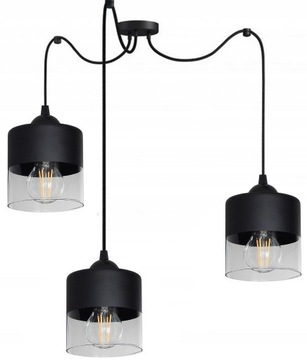 LAMPA WISZĄCA SUFITOWA ŻYRANDOL PLAFON PAJĄK 3CS E27 LED LOFT KUCHNIA SALON