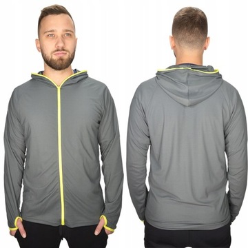 BLUZA Z KAPTUREM ODDYCHAJĄCA MĘSKA OCHRONA SŁONECZNA UV SZYBKOSCHNĄCA XXXL