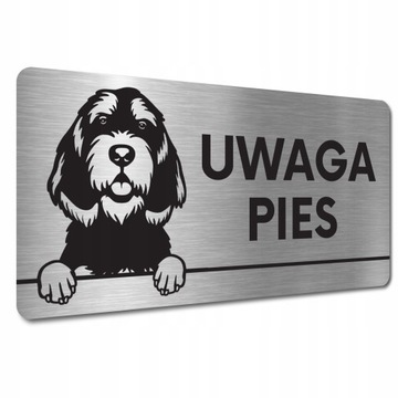 TABLICZKA UWAGA PIES GROŹNY ZŁY PIES Otterhounds TABLICZKA UWAGA ZŁY PIES