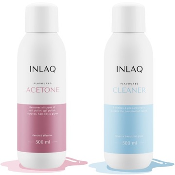 INLAQ SET CLEANER DEGREASE + АЦЕТОН 2x500мл