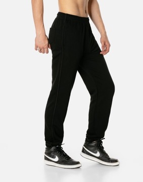 Spodnie Dresowe Dresy Sportowe Męskie ze Ściągaczem RENNOX 158 r XL czarne