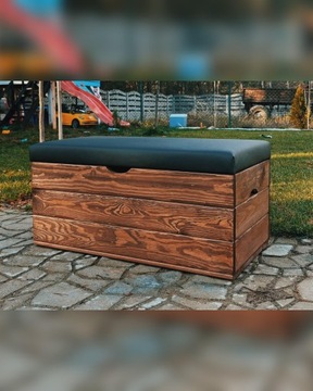 90 40 37 Pouf Обитая трансмиссия открытая балкона деревянные багажники цвета