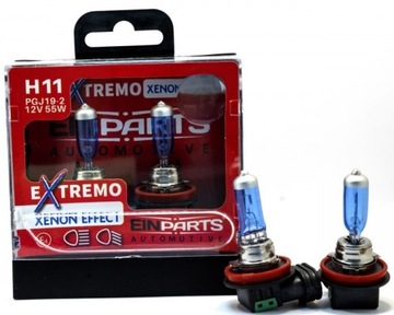 H11 EXTREMO ŻARÓWKI EFEKT XENON NIEBIESKIE H11 55W