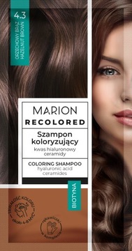 MARION szampon koloryzujący nr 4.3 orzechowy brąz 4-8 myć szamponetka