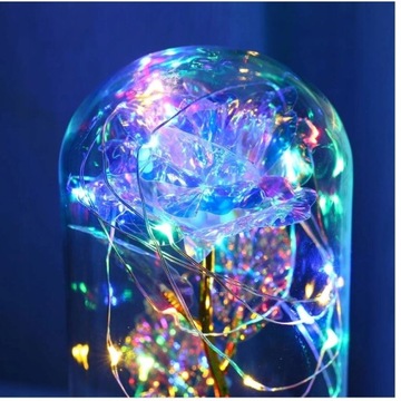 ETERNAL ROSE IN GLASS LED LIGHTS цветочная коробчатая роза
