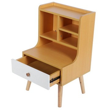Современная простая прикроватная тумбочка с книжной полкой Прикроватная тумбочка с 1 ящиком