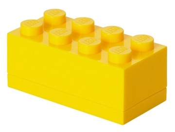 Żółte minipudełko klocek 8 LEGO uniwersalny