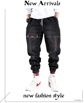 2023 New Streetwear Hip Hop Cargo Pants Men's jean