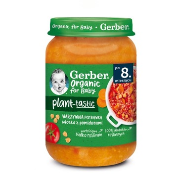 GERBER ORGANIC Obiadek PLANT-TASTIC Warzywna potrawka włoska 190G