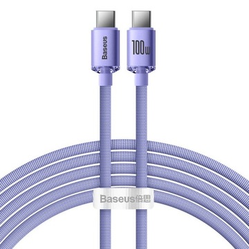 Baseus szybki kabel USB C do Typ C 100W 2m Purple
