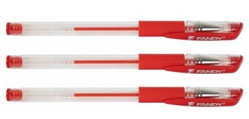 DŁUGOPIS ŻELOWY FANDY CZERWONY (12SZT), FANDY
