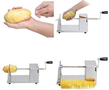 STALOWA MASZYNKA DO ZAKRĘCONYCH ZIEMNIAKÓW CHIPSÓW