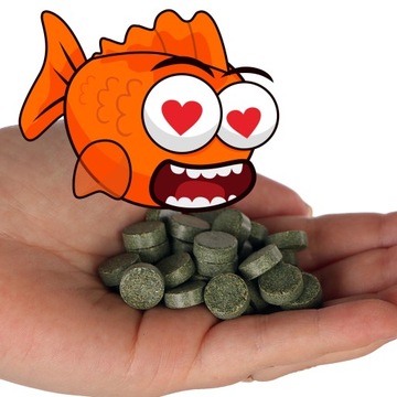 ПИТАНИЕ В ТАБЛЕТКАХ ДЛЯ ВОДОРЕДОВ СПИРУЛИНА 50%