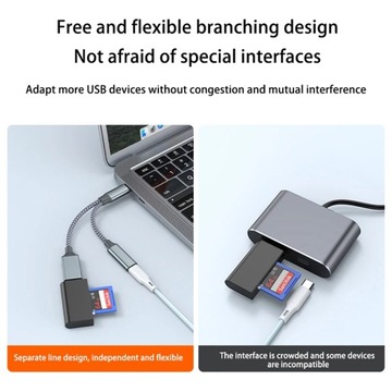 1 шт. OTG-адаптер 2-в-1 Type-C с блоком питания PD10W Extern для мобильного телефона